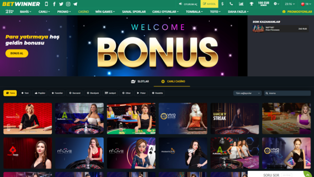 Betwinner Casino Üyelik Açma